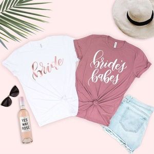ROSEGOLD BRIDE WHITE T-SHIRT